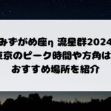 みずがめ座η流星群2024東京のピーク時間や方角は?おすすめ場所を紹介